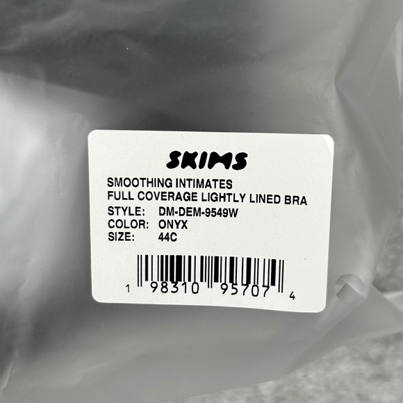 SKIMS Smoothing Intimates Full Coverage Lightly Lined Bra Onyx‎ Black  44C NEW - Picture 3 of 6